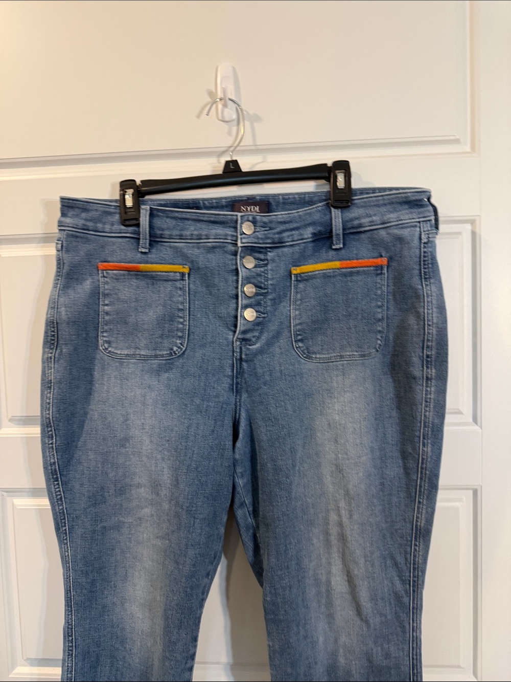 NYDJ Marilyn straight button flaw crop Jeans 18P - Picture 2 of 4
